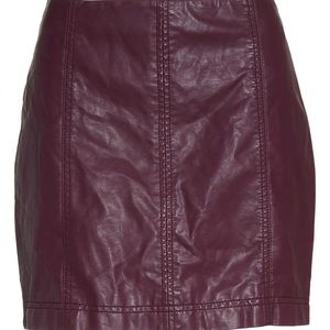 Leather Mini Skirt-
